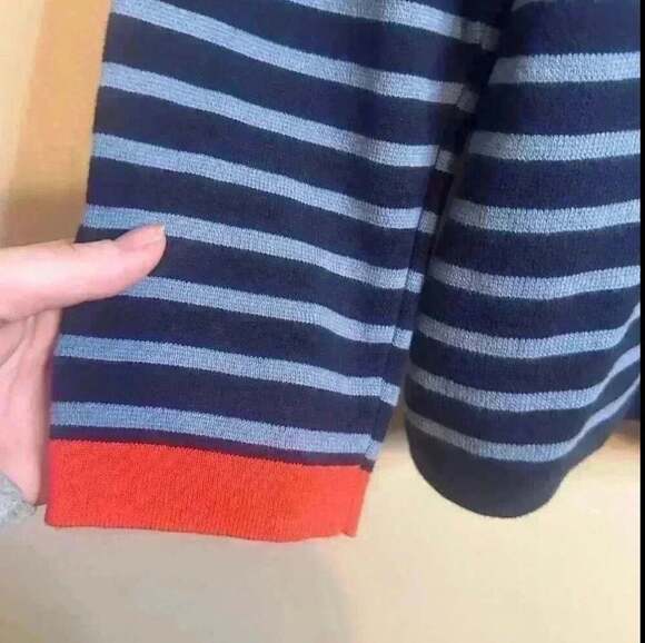 Brooks Brothers Men’s Striped Navy Blue Sweater Size Large nautical - Picture 4 of 4